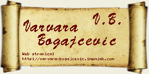 Varvara Bogajčević vizit kartica